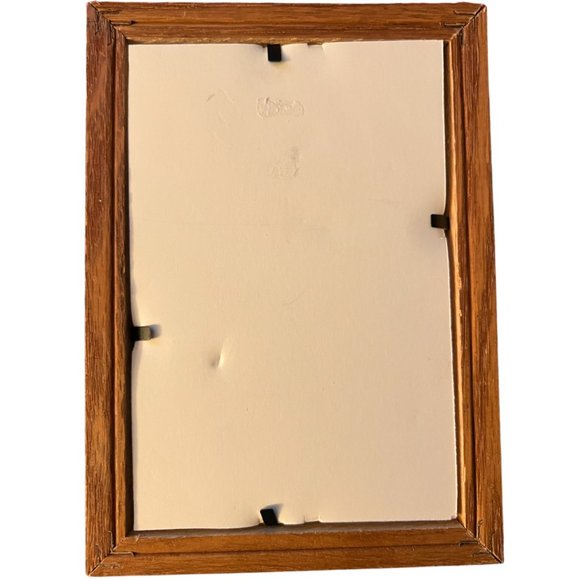 FRAMED Owl Print Mushroom Foliage Flowers Wooden Real Glass Boho Cottage 5" x 7" - Picture 6 of 6